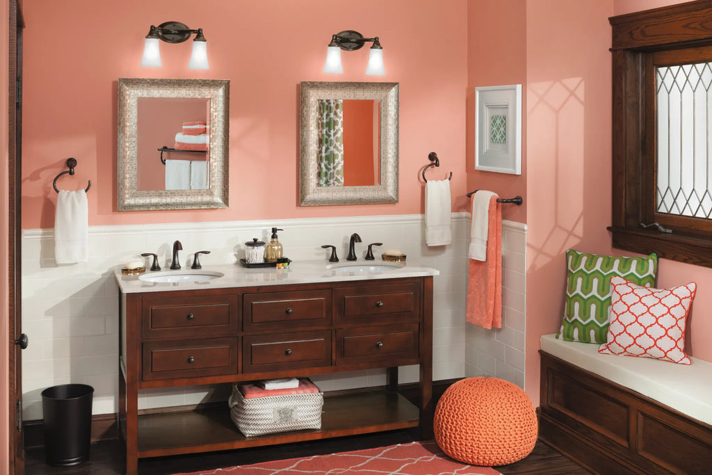 MOEN T6420ORB Eva Two-Handle High Arc Bathroom Faucet - Oil Rubbed Bronze