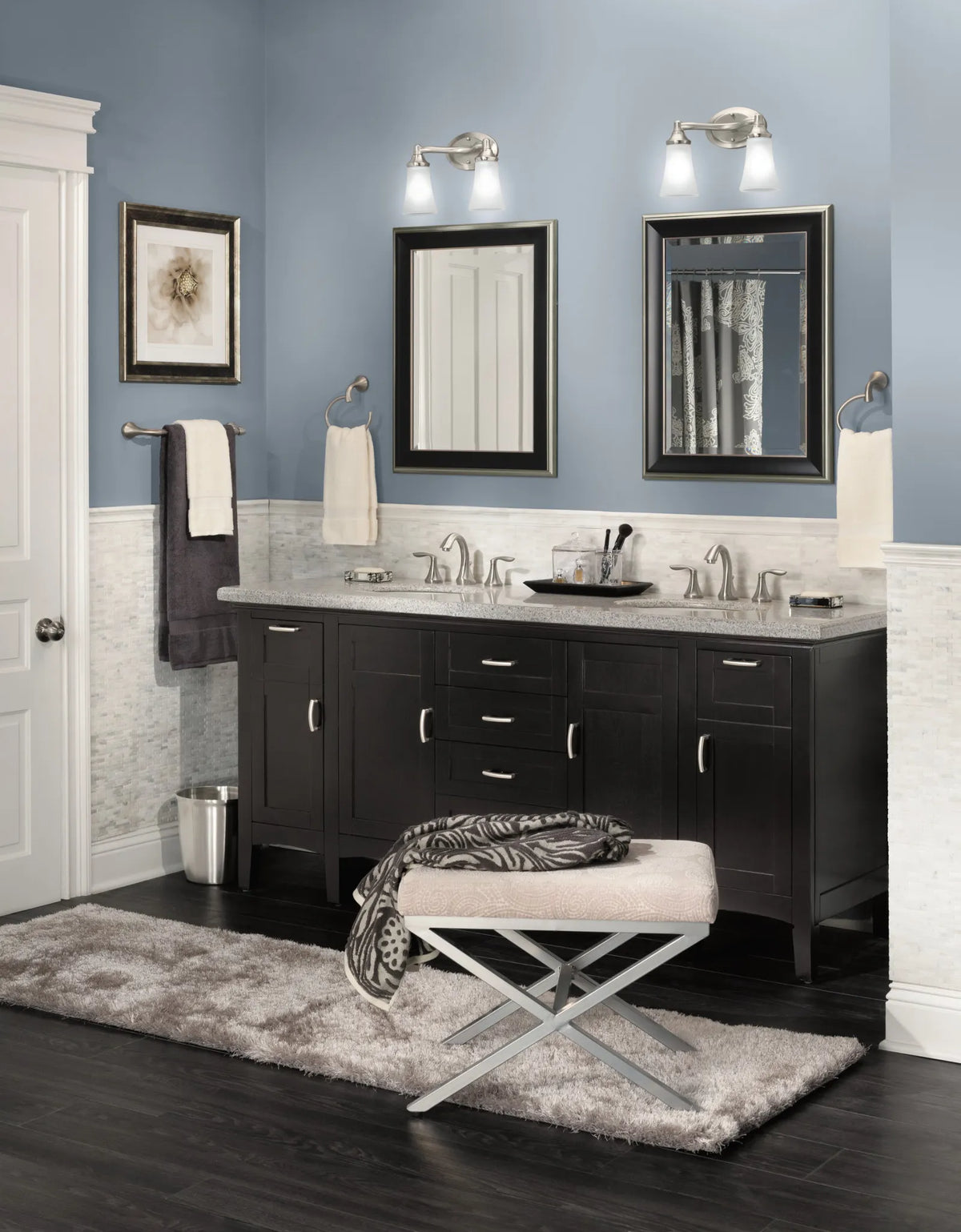 MOEN YB2862BN Eva  Two Globe Bath Light In Brushed Nickel