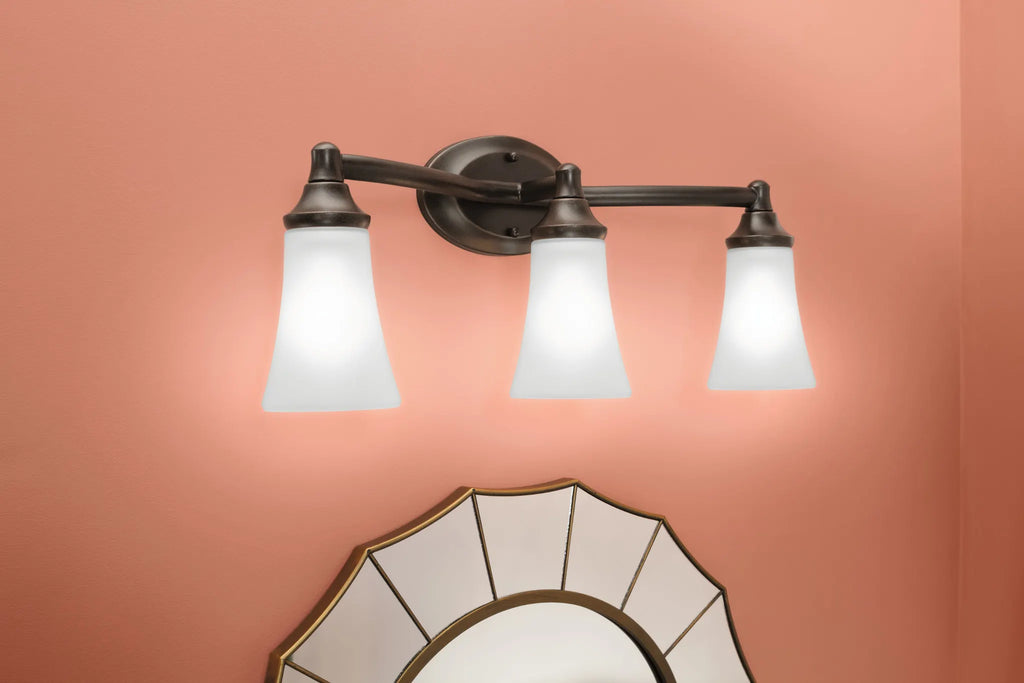 MOEN YB2863ORB Eva  Three Globe Bath Light In Oil Rubbed Bronze