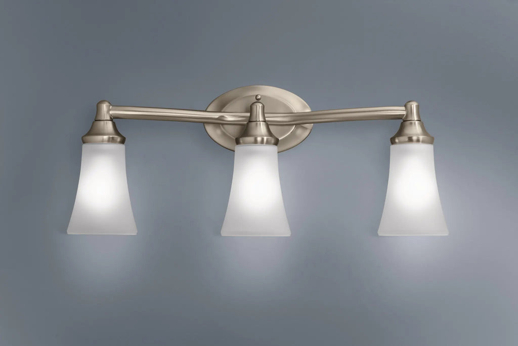 MOEN YB2863BN Eva  Three Globe Bath Light In Brushed Nickel
