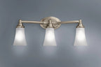 MOEN YB2863BN Eva  Three Globe Bath Light In Brushed Nickel