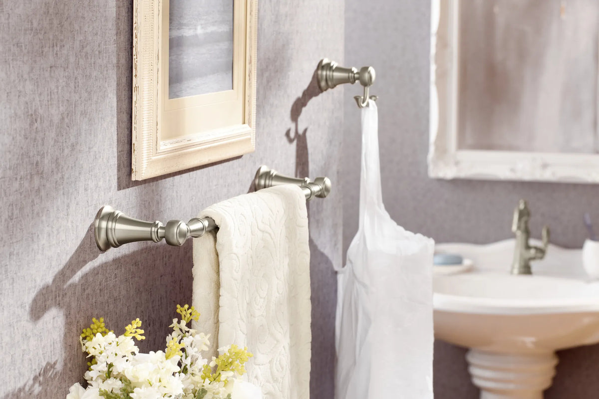 MOEN S42107BN Weymouth One-Handle Bathroom Sink Faucet - Brushed Nickel