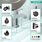 HANSGROHE 31075001 Metris C Single-Hole Faucet 100 with Pop-Up Drain, 1.2 GPM - Chrome