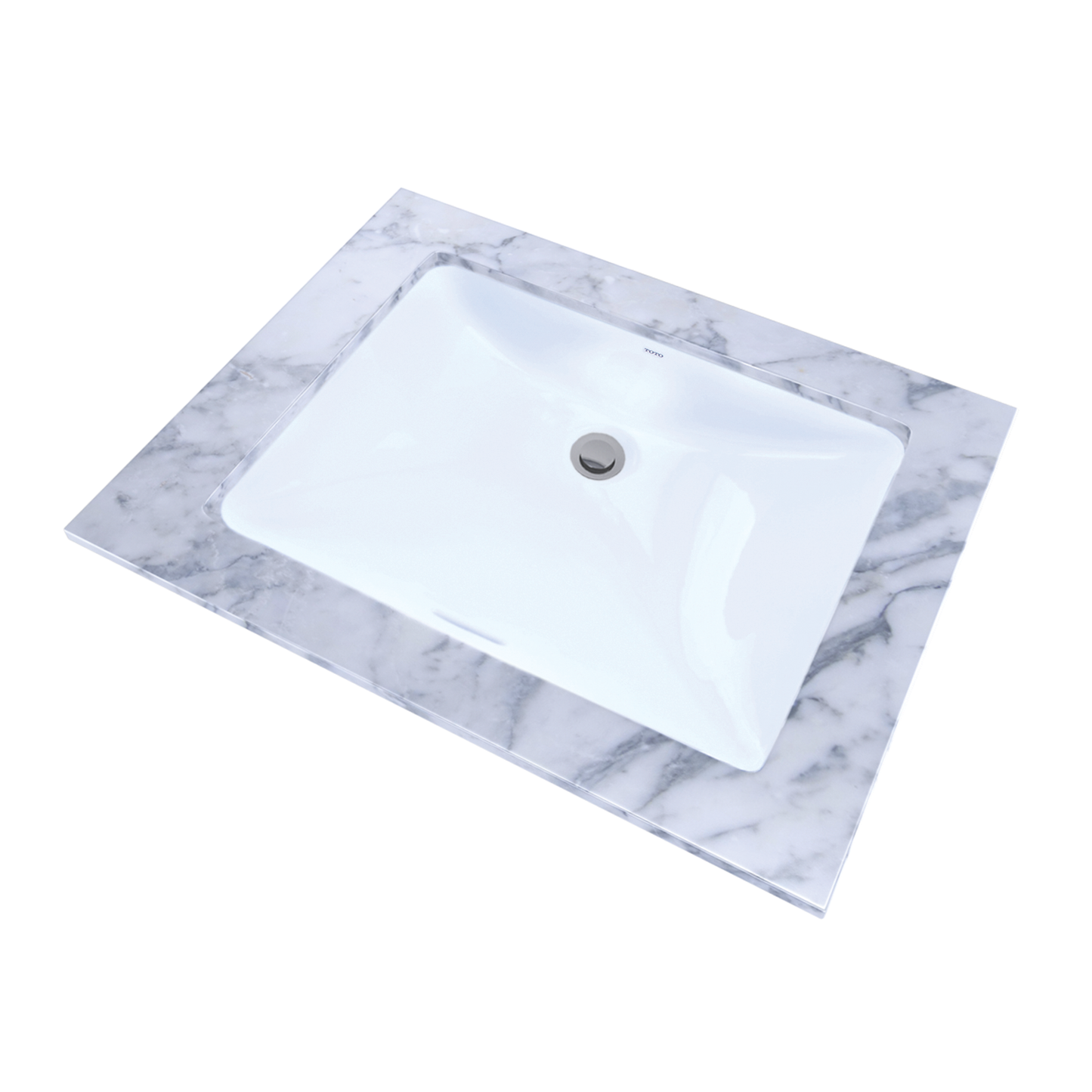 TOTO LT1535G#01 20" Rectangular Undermount Bathroom Sink with CEFIONTECT , Cotton White