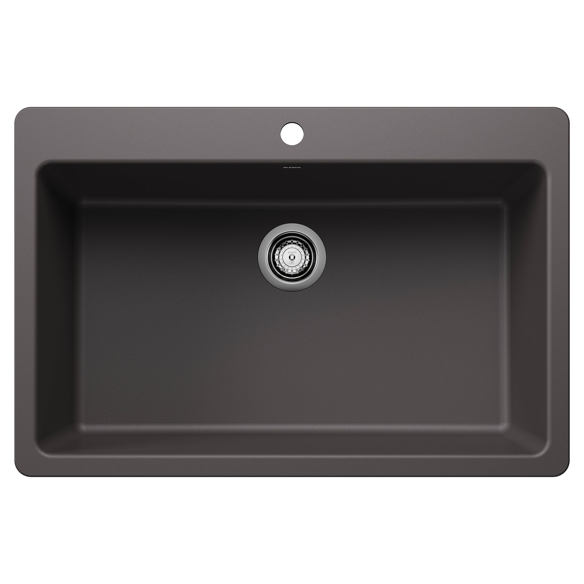 BLANCO 443196 Liven Liven SILGRANIT 33" Super Single Dual Mount Kitchen Sink - Cinder in Cinder