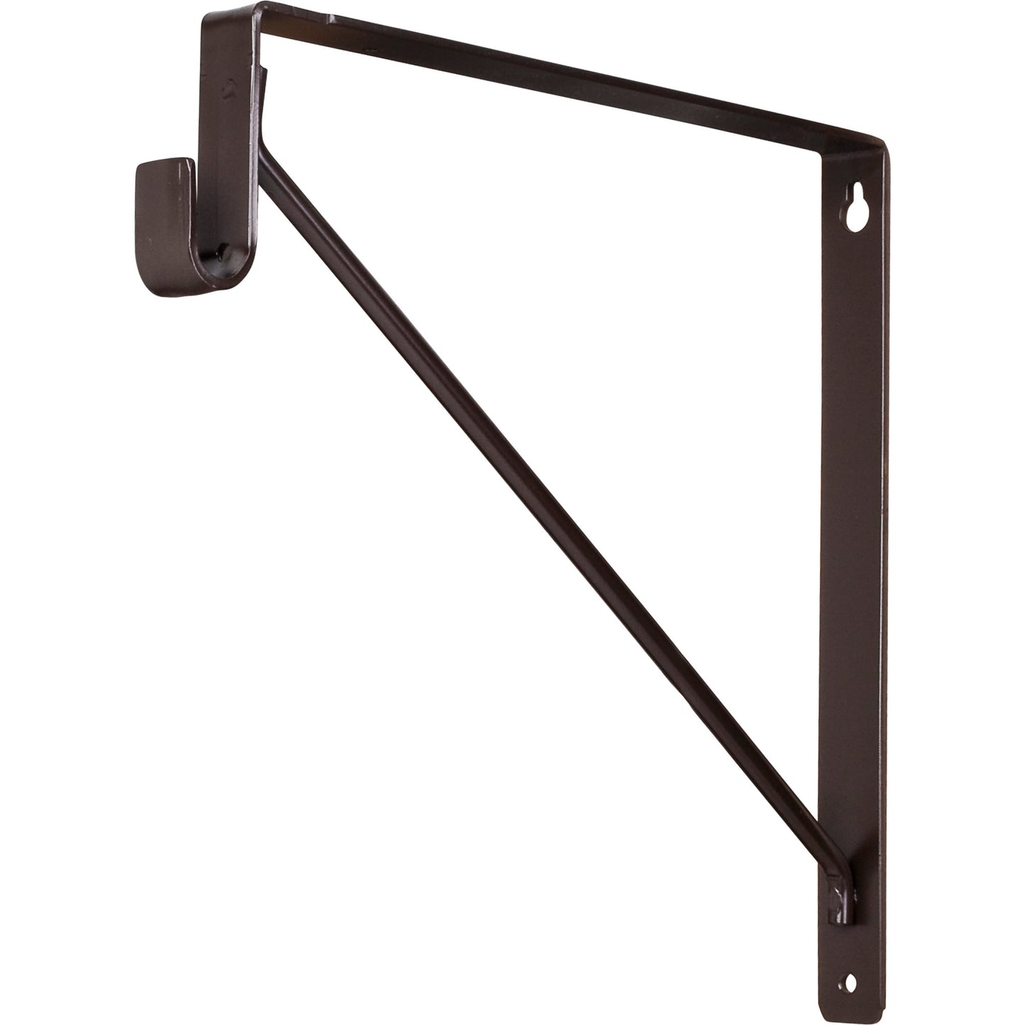 HARDWARE RESOURCES 1530ORB Dark Bronze Shelf Bracket with Rod Support for Oval Closet Rods , Dark Bronze