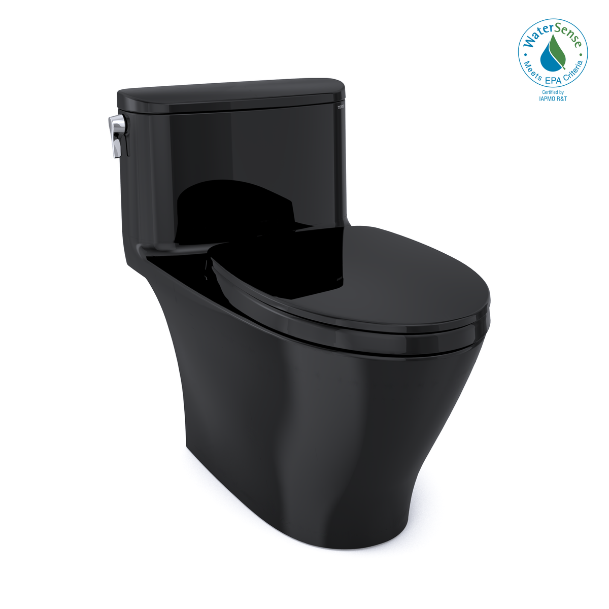 TOTO MS642124CEF#51 Nexus One-Piece Elongated 1.28 Gpf Universal Height Toilet With Ss124 Softclose Seat - Ebony