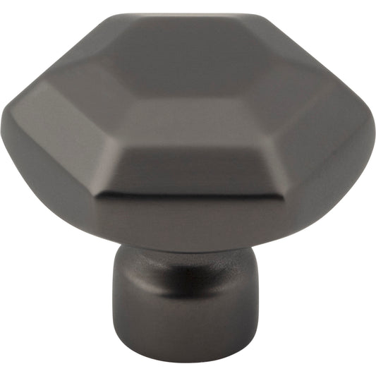 TOP KNOBS TK3200AG Dustin 1 1/4" Length Geometric Knob - Ash Gray