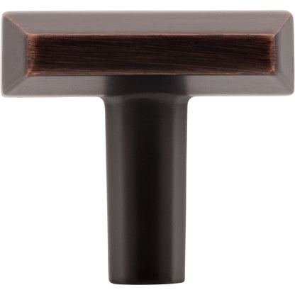 ELEMENTS 641DBAC William 1-1/4" Length Square Knob - Brushed Oil Rubbed Bronze