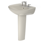 TOTO LPT241.8G#12 Supreme Oval Basin Pedestal Bathroom Sink With Cefiontect For 8 Inch Center Faucets - Sedona Beige