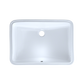 TOTO LT540G#01 21-1/4" x 14-3/8" Large Rectangular Undermount Bathroom Sink with CEFIONTECT , Cotton White