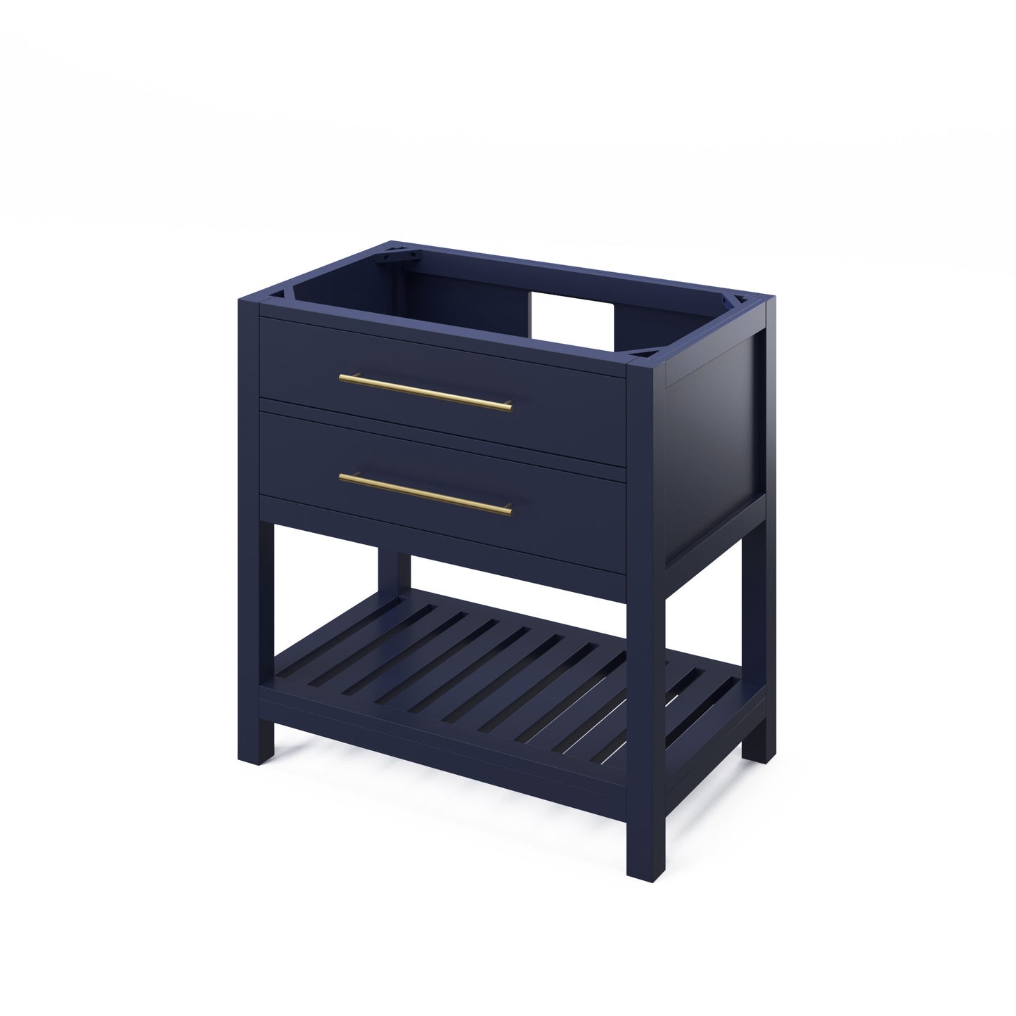 JEFFREY ALEXANDER VKITWAV36BLBGR 36" Hale Blue Wavecrest Vanity, Black Granite Vanity Top, undermount rectangle bowl - Hale Blue