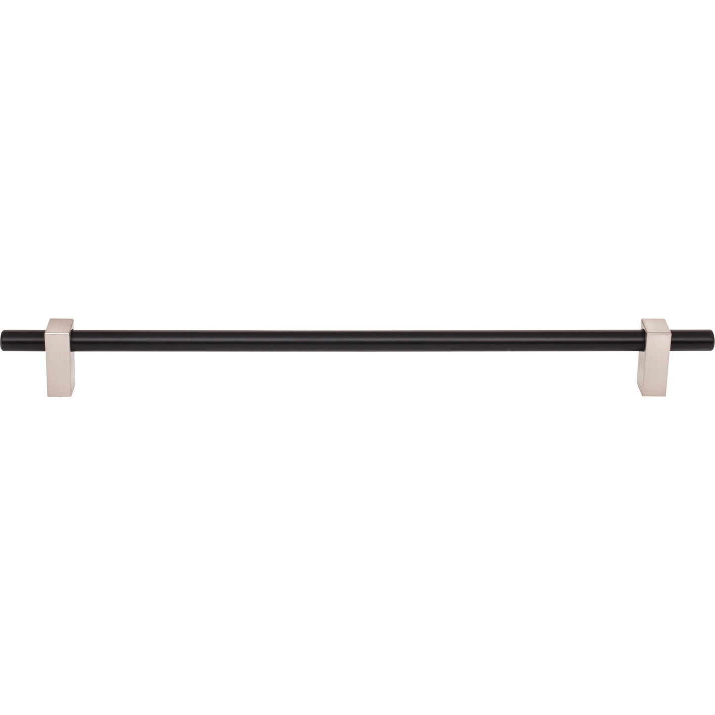 JEFFREY ALEXANDER 478-305MBSN Larkin 2 305 mm Center-to-Center Bar Pull - Matte Black w/Satin Nickel