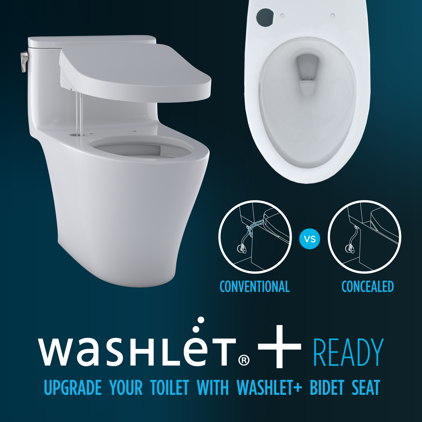 TOTO MS446124CEMGN#01 Aquia Iv Washlet+ Two-Piece Elongated Dual Flush 1.28 And 0.9 Gpf Toilet With Cefiontect - Cotton White