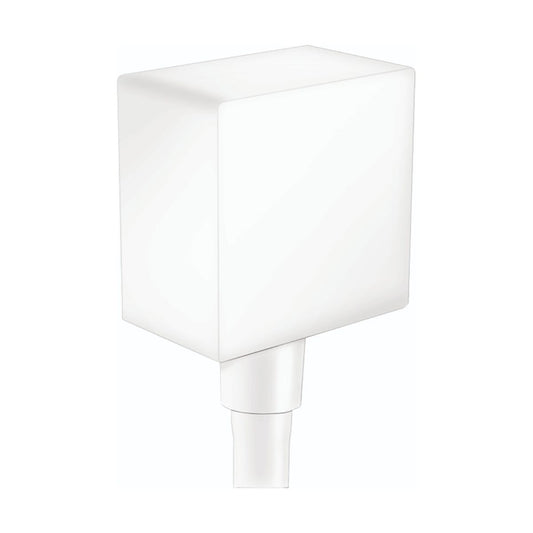 HANSGROHE 26455701 FixFit Wall Outlet Square with Check Valves - Matte White