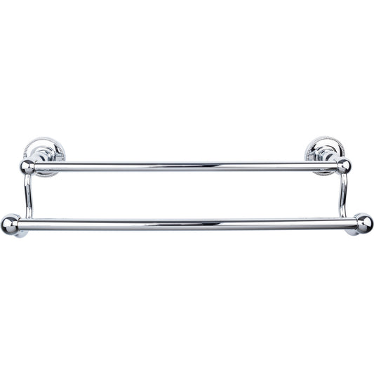 TOP KNOBS ED7PCA TOP BATH (R) Edwardian Bath Double 20 1/2" Wall Mounted Towel Bar - Polished Chrome