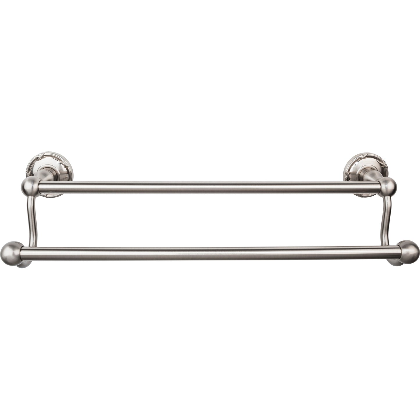 TOP KNOBS ED7BSNE TOP BATH (R) Edwardian Bath Double 20 1/2" Wall Mounted Towel Bar - Brushed Satin Nickel