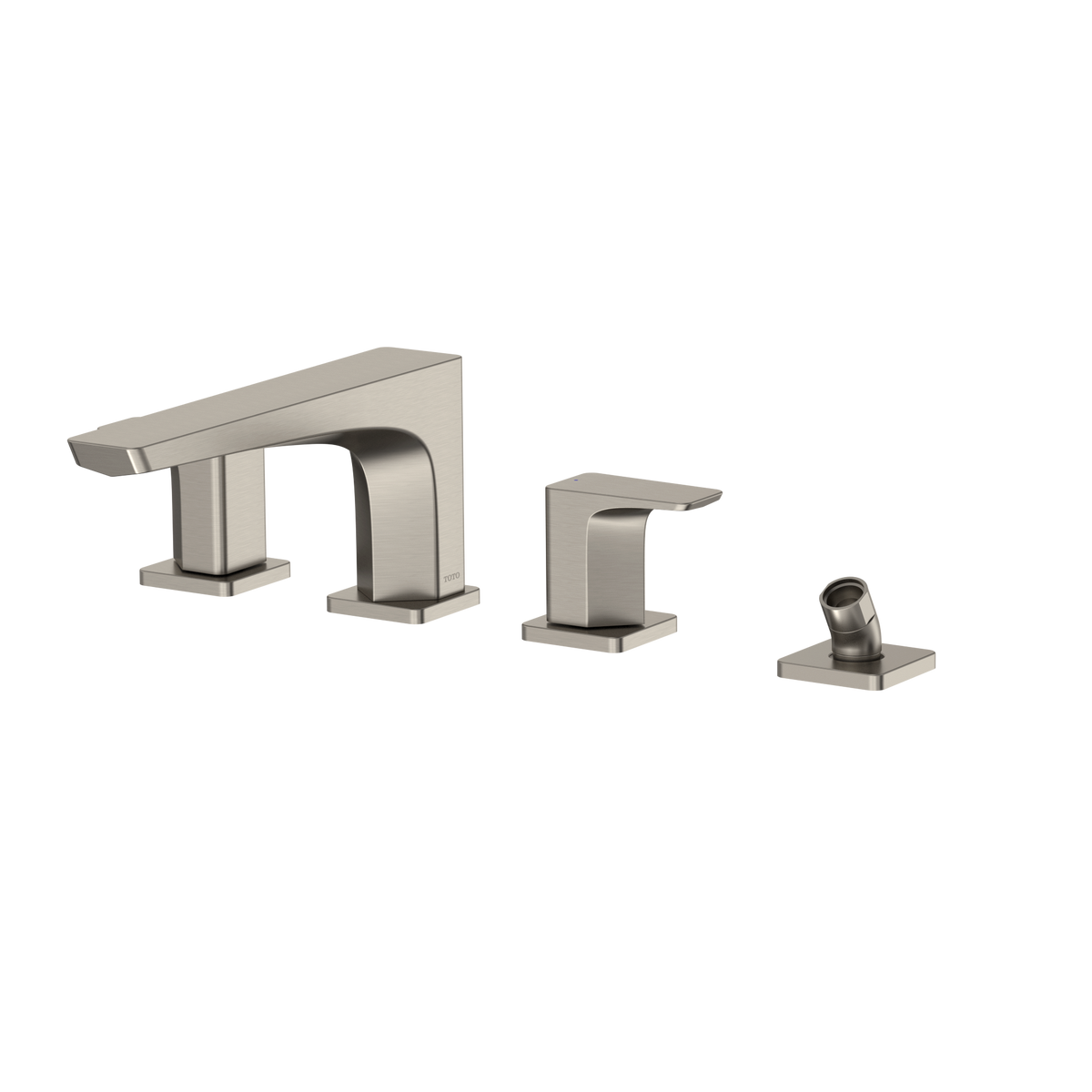TOTO TBG07202U#BN Ge Two-Handle Deck-Mount Roman Tub Filler Trim With Handshower - Brushed Nickel