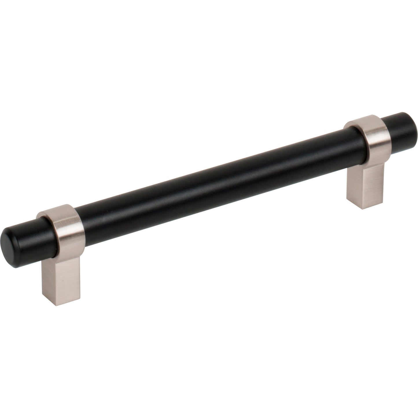 JEFFREY ALEXANDER 5128MBSN Key Grande 128 mm Center-to-Center Bar Pull - Matte Black w/Satin Nickel