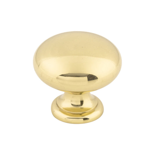 TOP KNOBS M279 Mushroom 1 1/4" Diameter Round Knob - Polished Brass