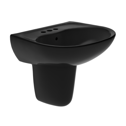 TOTO LHT241.4#51 Supreme Oval Wall-Mount Bathroom Sink And Shroud For 4 Inch Center Faucets - Ebony