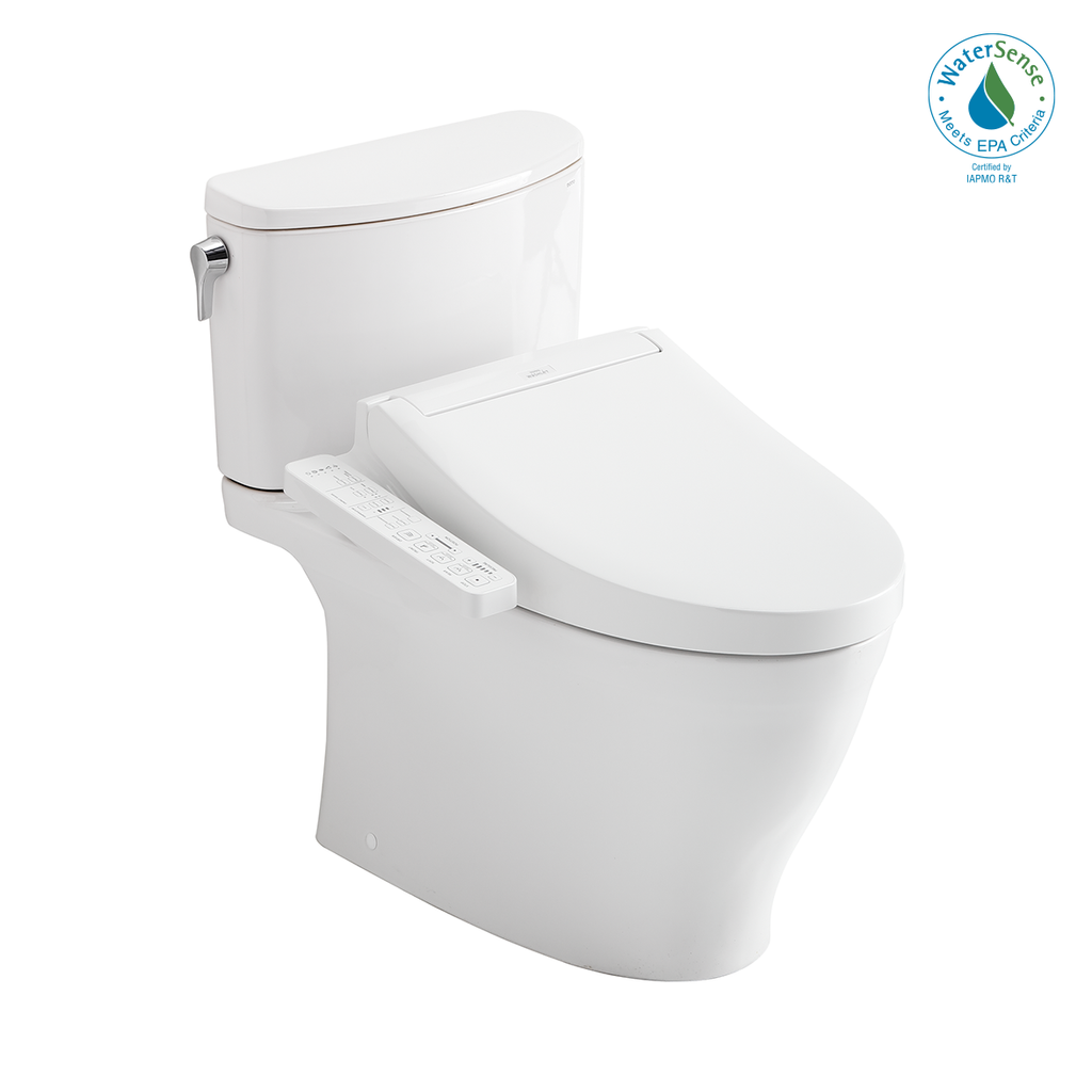 TOTO MW4423074CEFG#01 Washlet+ Nexus Two-Piece Elongated 1.28 Gpf Toilet With C2 Bidet Seat - Cotton White