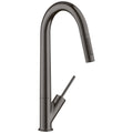 AXOR 10821341 Starck HighArc Kitchen Faucet 2-Spray Pull-Down, 1.75 GPM - Brushed Black Chrome