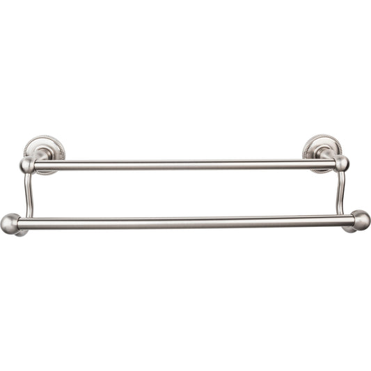 TOP KNOBS ED7BSNA TOP BATH (R) Edwardian Bath Double 20 1/2" Wall Mounted Towel Bar - Brushed Satin Nickel