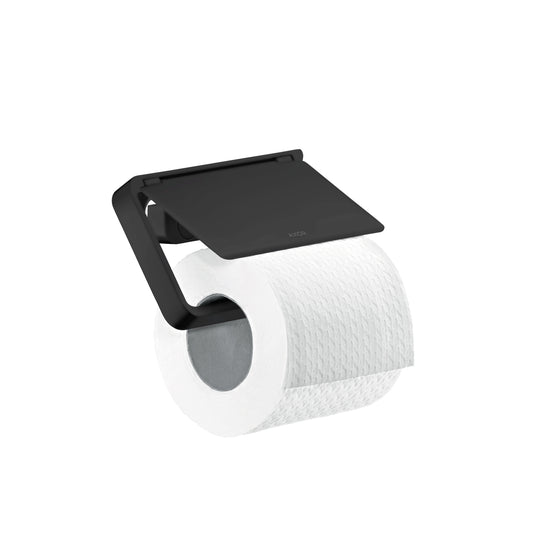 AXOR Universal SoftSquare Toilet Paper Holder with Cover in Matte Black