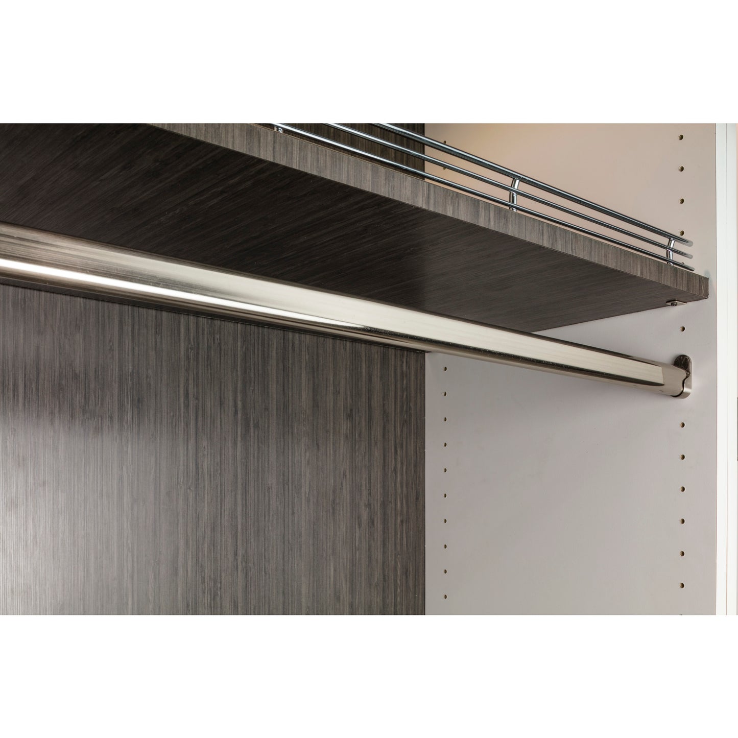 HARDWARE RESOURCES 15302SN-40 40 Satin Nickel 19/32"x1-3/16"x8' Oval Steel Closet Rods - Satin Nickel