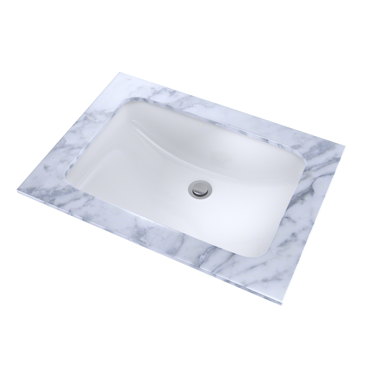 TOTO LT542G#01 19" x 12-3/8" Rectangular Undermount Bathroom Sink with CEFIONTECT , Cotton White