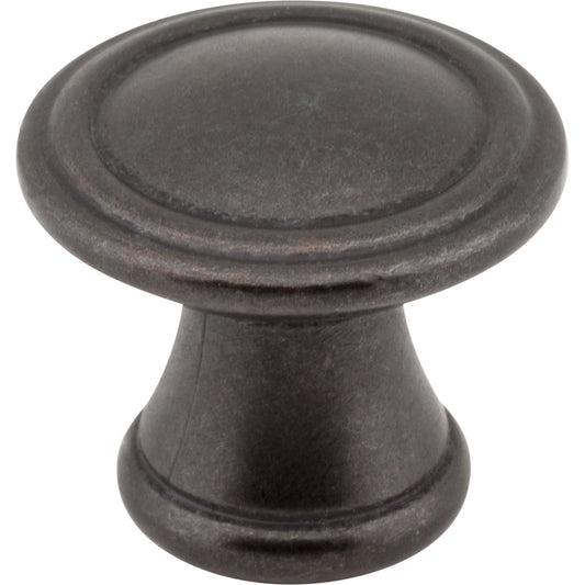 JEFFREY ALEXANDER Z110-DACM Chesapeake 1-3/16" Diameter Mushroom Knob , Gun Metal