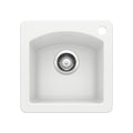 BLANCO 440205 Diamond Diamond SILGRANIT 15" Dual Mount Bar Sink - White in White