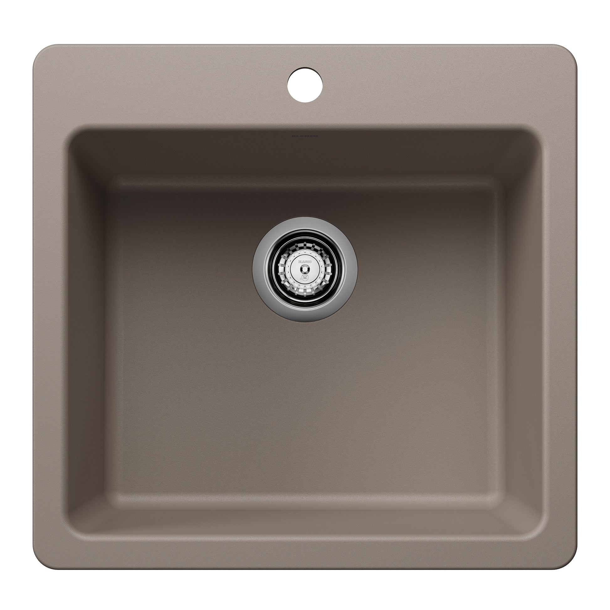 BLANCO 443230 Liven Liven SILGRANIT 21" Single Bowl Dual Mount Kitchen Sink - Truffle in Truffle