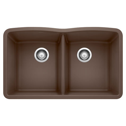 BLANCO 440182 Diamond Diamond SILGRANIT 32" 50/50 Double Bowl Undermount Kitchen Sink - Cafe in Cafe