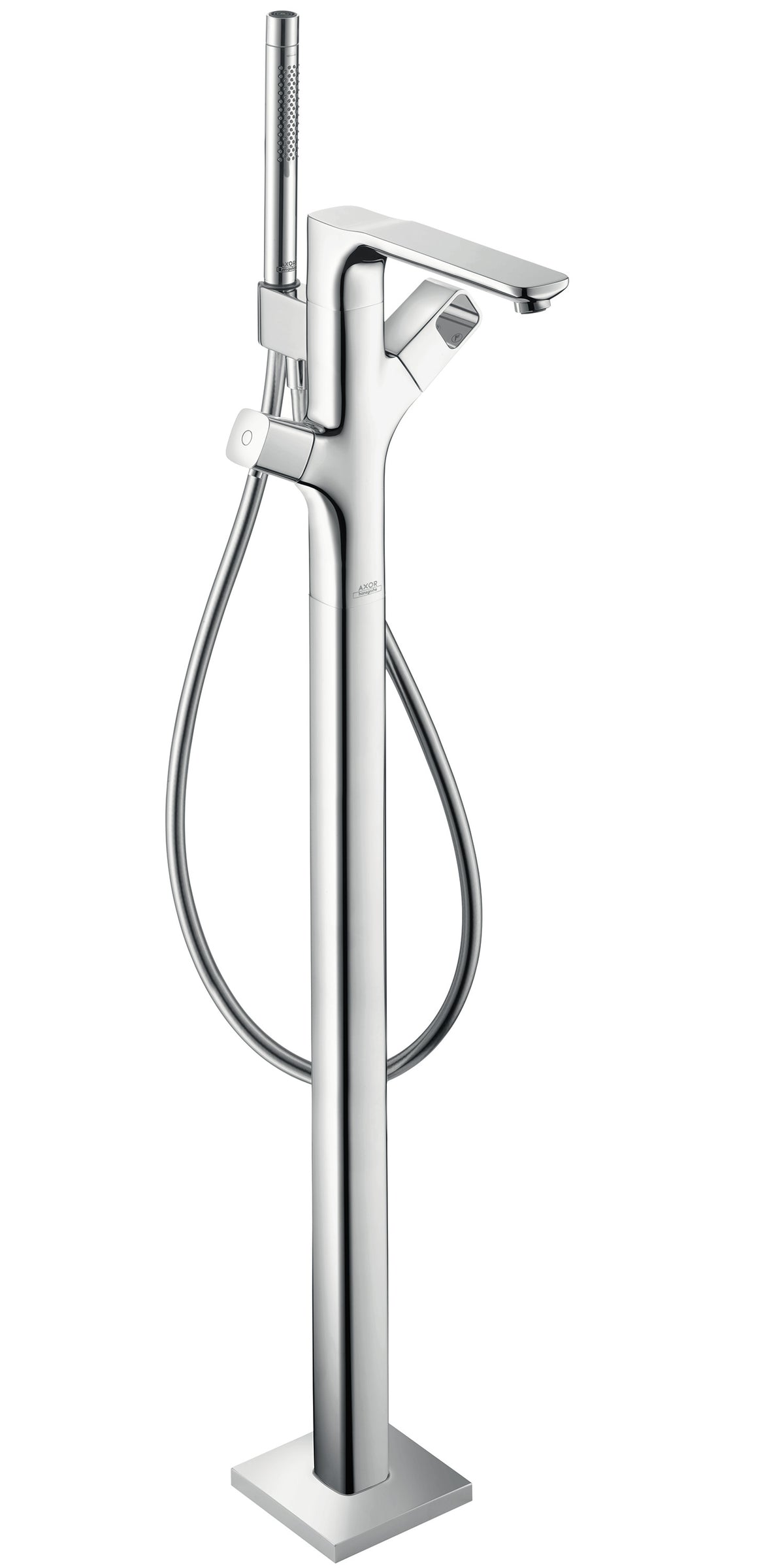 AXOR 11423001 Urquiola Thermostatic Freestanding Tub Filler Trim with 1.75 GPM Handshower - Chrome