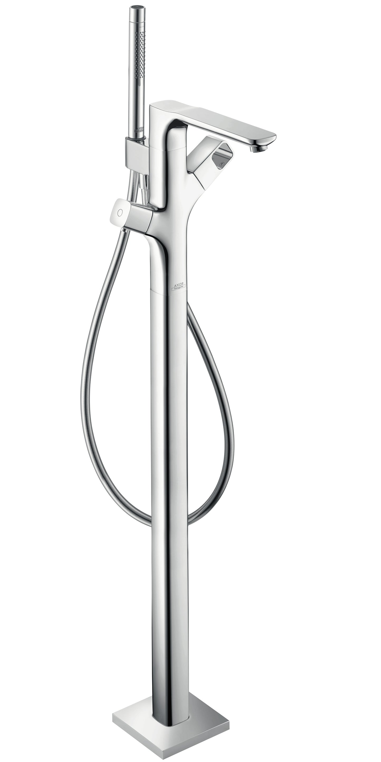 AXOR Urquiola Thermostatic Freestanding Tub Filler Trim with 1.75 GPM Handshower in Chrome