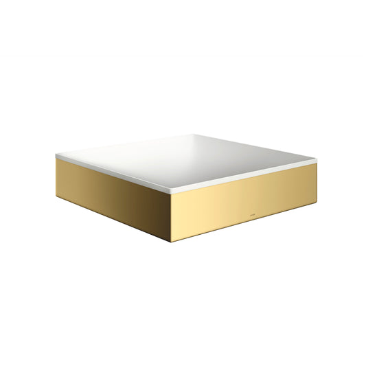 AXOR Suite Sinks  Square Sink without Overflow, 15 3/4" x 15 3/4" in Polished Gold Optic