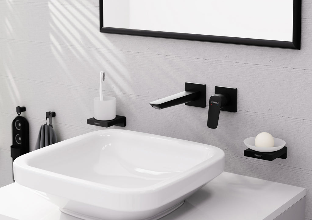 HANSGROHE 71256671 Logis Fine Wall-Mounted Single-Handle Faucet Trim, 1.2 GPM - Matte Black