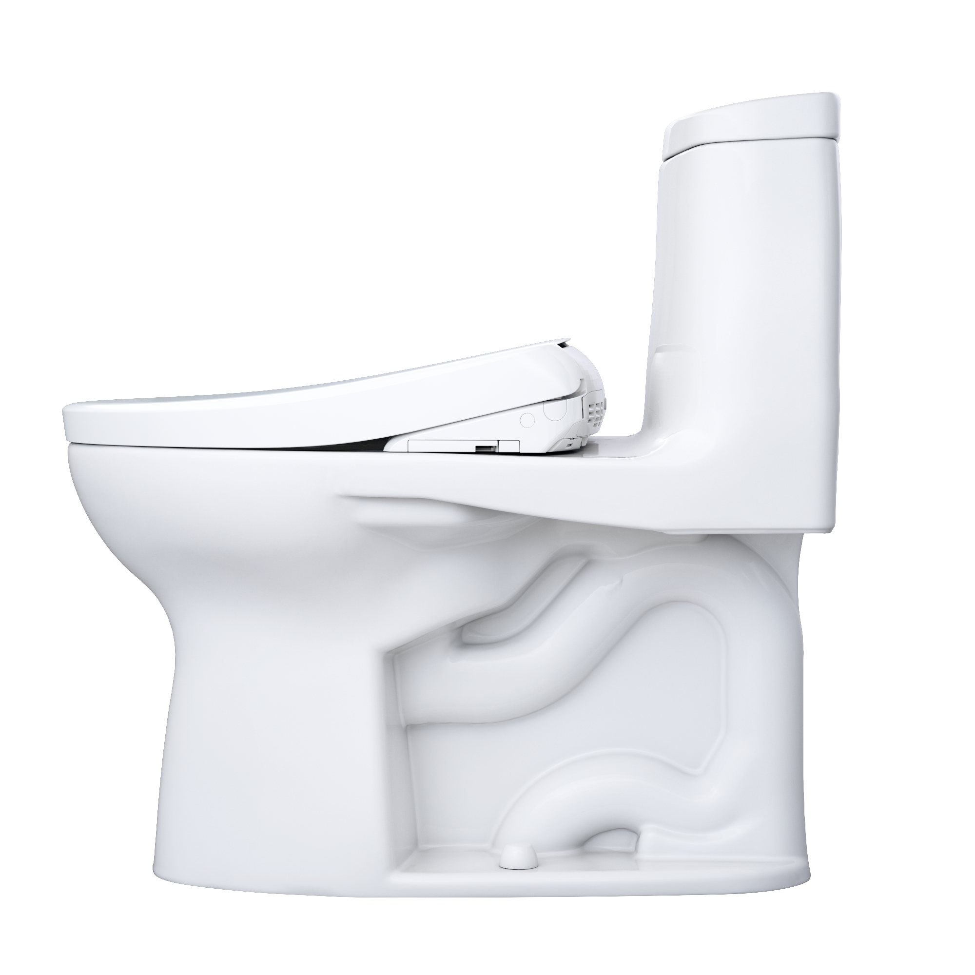 TOTO MW6044736CUFGA#01 Washlet+ Ultramax Ii 1G One-Piece Elongated 1.0 Gpf Toilet With Auto Flush Washlet+ S7A Contemporary Bidet Seat - Cotton White