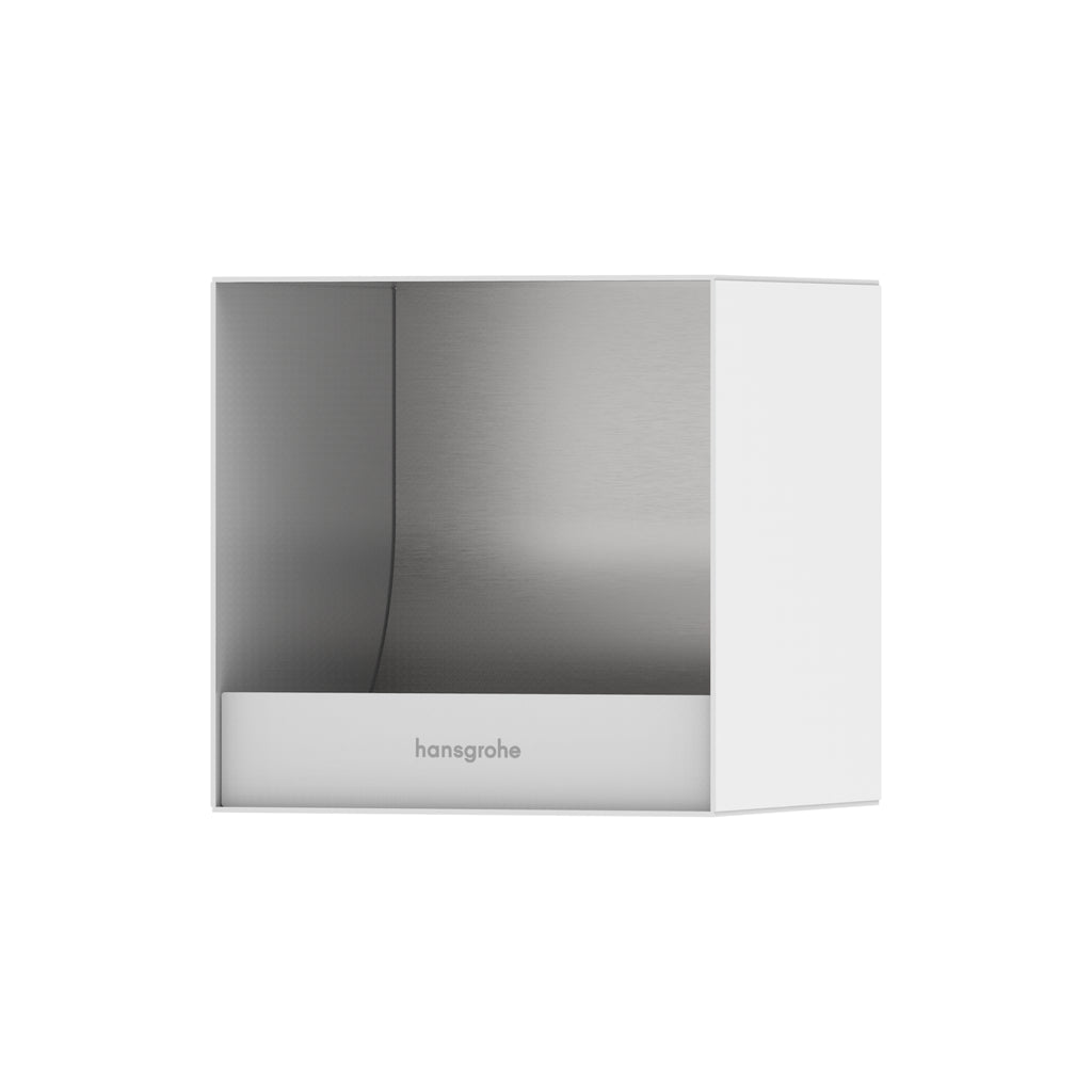 HANSGROHE 56065700 XtraStoris Original Recessed Toilet Paper Holder 6"x 6"x 5.5" - Matte White