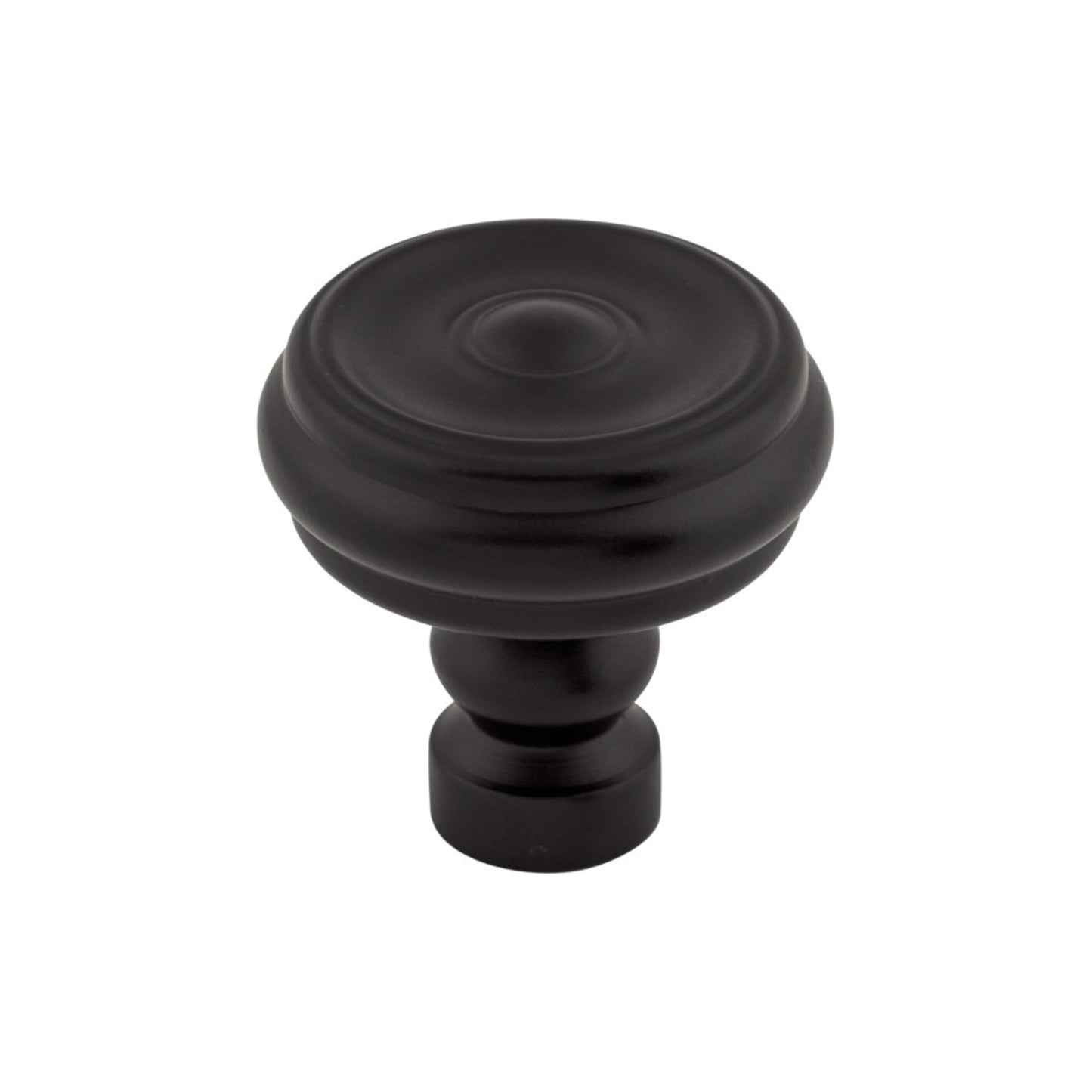 TOP KNOBS TK882BLK Brixton Button 1 1/4" Diameter Round Knob - Flat Black