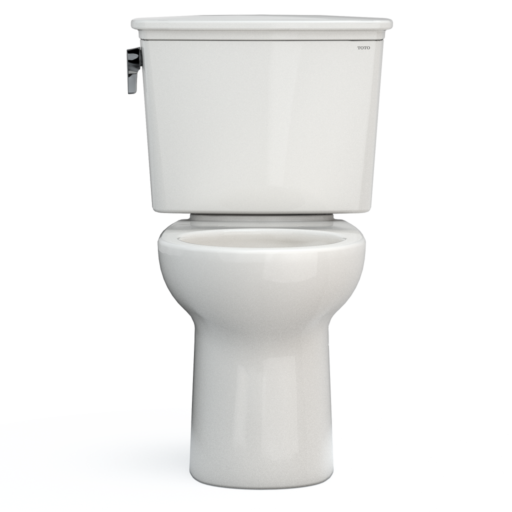 TOTO CST785CEFG#11 Drake Transitional Two-Piece Round 1.28 Gpf Universal Height Tornado Flush Toilet With Cefiontect - Colonial White