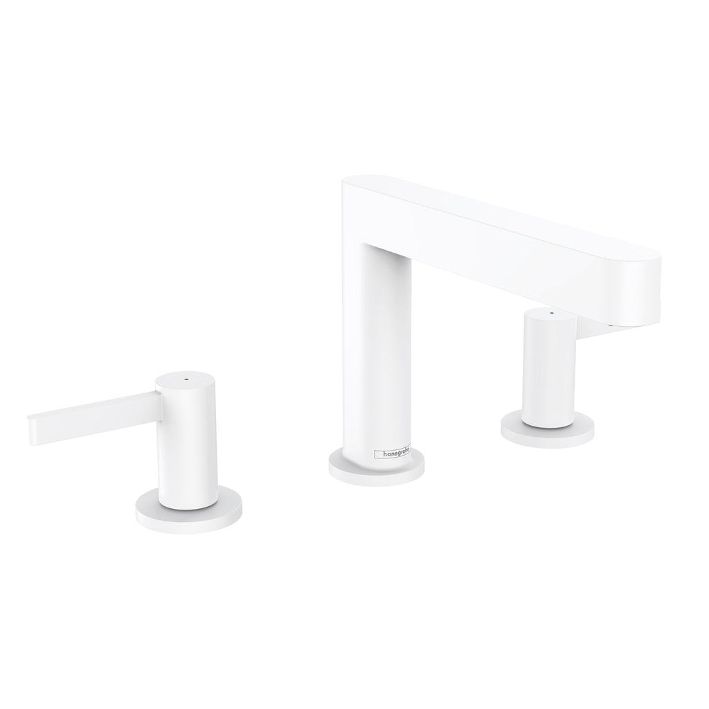 HANSGROHE 76033701 Finoris Wide-spread Faucet 110 with Pop-up Drain, 1.2 GPM - Matte White