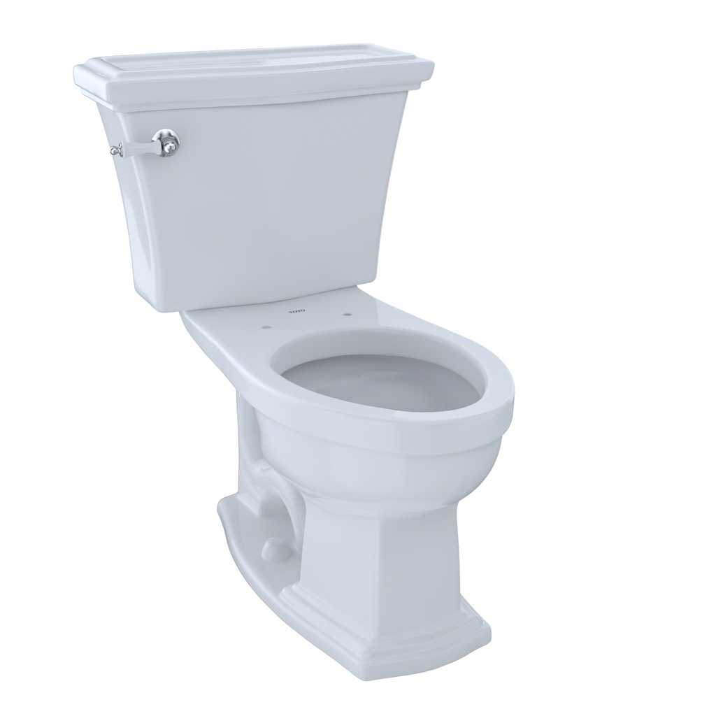 TOTO CST784EF#01 Eco Clayton Two-Piece Elongated 1.28 GPF Universal Height Toilet , Cotton White