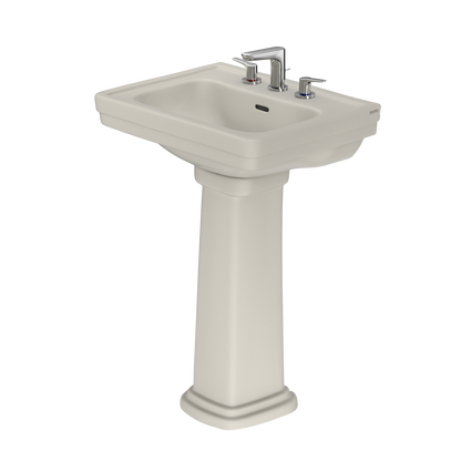 TOTO LPT532.8N#12 Promenade 24" X 19-1/4" Rectangular Pedestal Bathroom Sink For 8 Inch Center Faucets - Sedona Beige