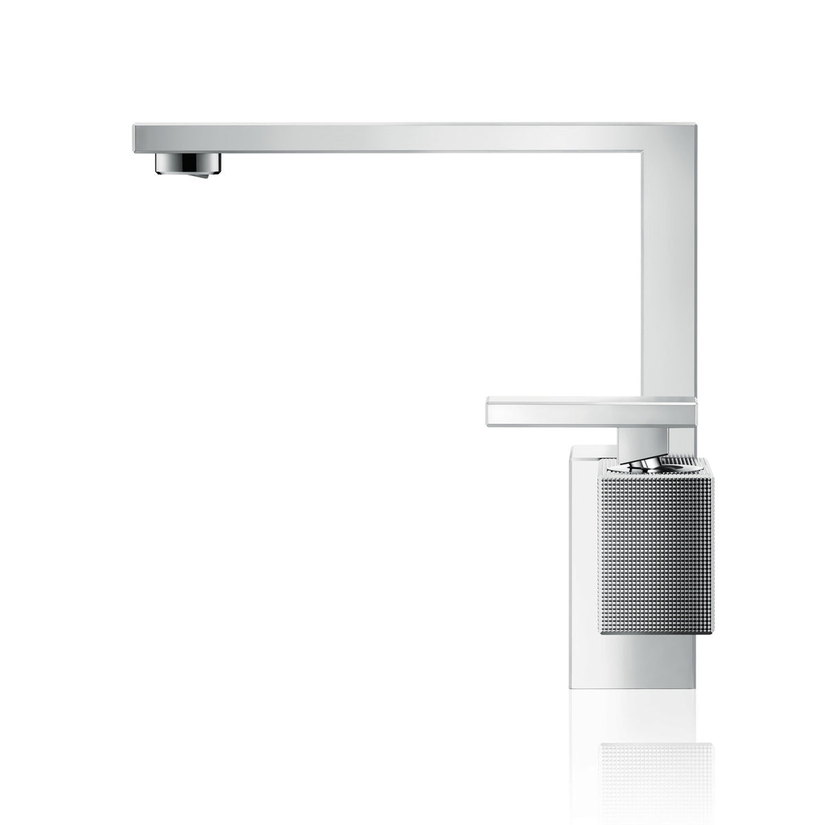 AXOR 46021001 Edge Single-Hole Faucet 190 - Diamond Cut, 1.2 GPM - Chrome