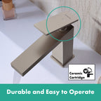 HANSGROHE 73002821 Tecturis E Single-Hole Faucet 80 with Pop-Up Drain, 1.2 GPM - Brushed Nickel