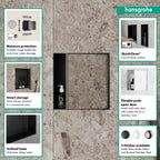 HANSGROHE 56091700 XtraStoris Rock Wall Niche with Tileable Door 12"x 12"x 5.5" - Matte White