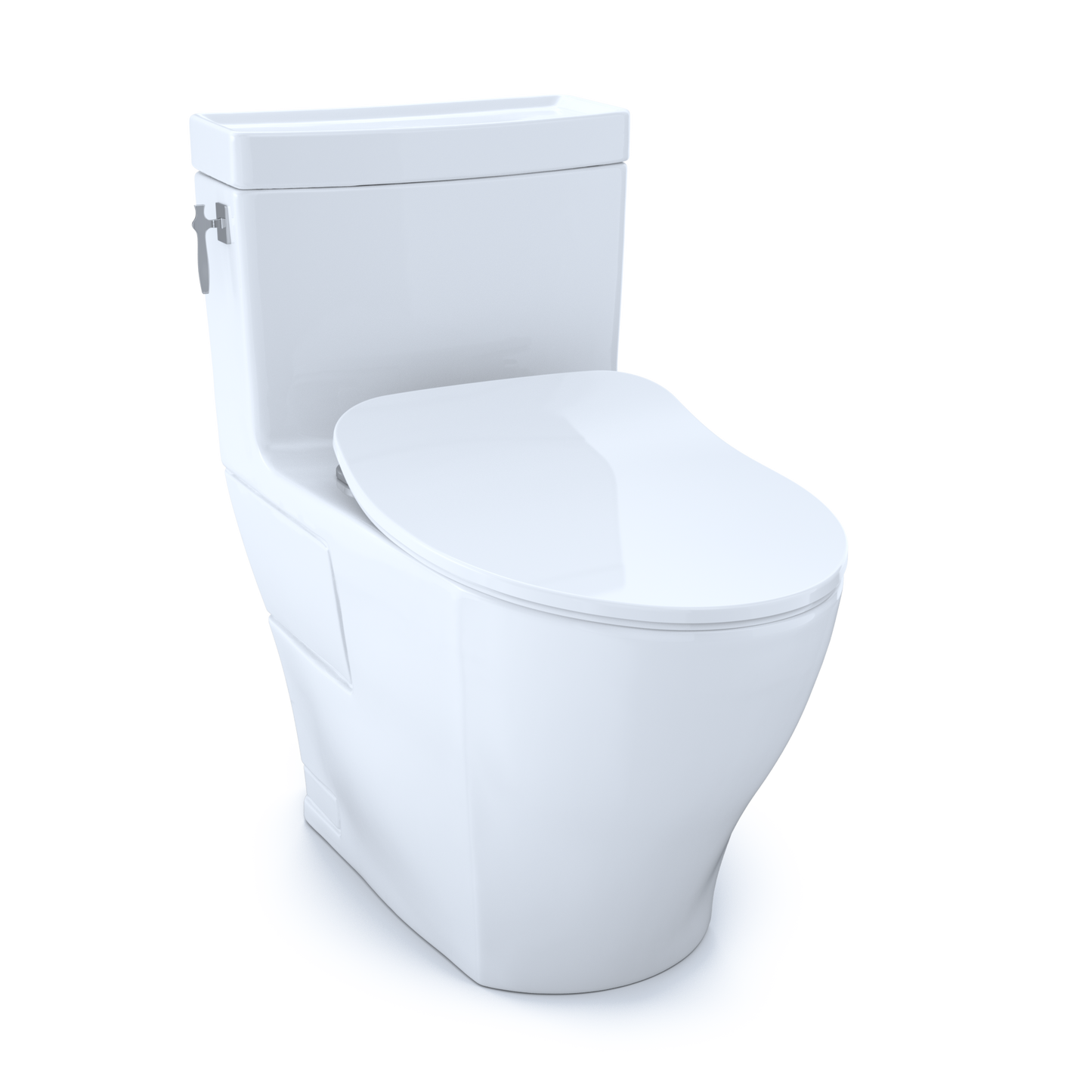 TOTO MS626234CEFG#01 Aimes One-Piece Elongated 1.28 GPF Toilet with CEFIONTECT and SoftClose Seat , Cotton White